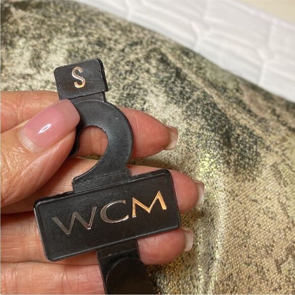 WCM Tan Leather Belt with Gold Details, S